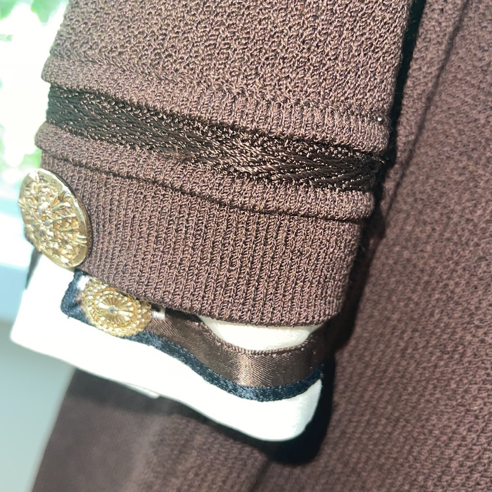 3 piece ST JOHN SUIT | Maggie Gray | Brown | SILK Blouse a treasure - Picture 4 of 13